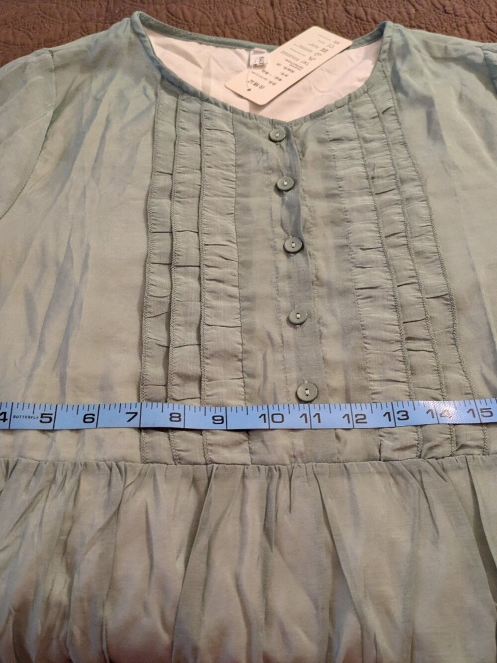 Sage green billowy dress